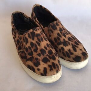 Report leopard print slip-on sneakers, size 7M
